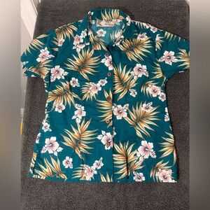 Vintage Tapa Casuals Hawaiian Floral Shirt- Size M